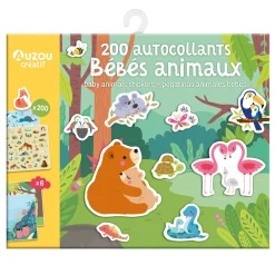Auzou 4 Years And Over|2 Years And Over>200 Autocollants Bébés Animaux