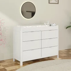 Lil Angels 6 Drawer Chest Milano - White