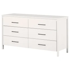 South Shore Storage Furniture>6 Drawer Dresser - Gravity Pure White
