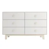 Oeuf Storage Furniture>6 Drawer Dresser - Whte/ Natural