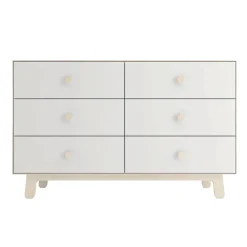 Oeuf Storage Furniture>6 Drawer Dresser - Whte/ Natural