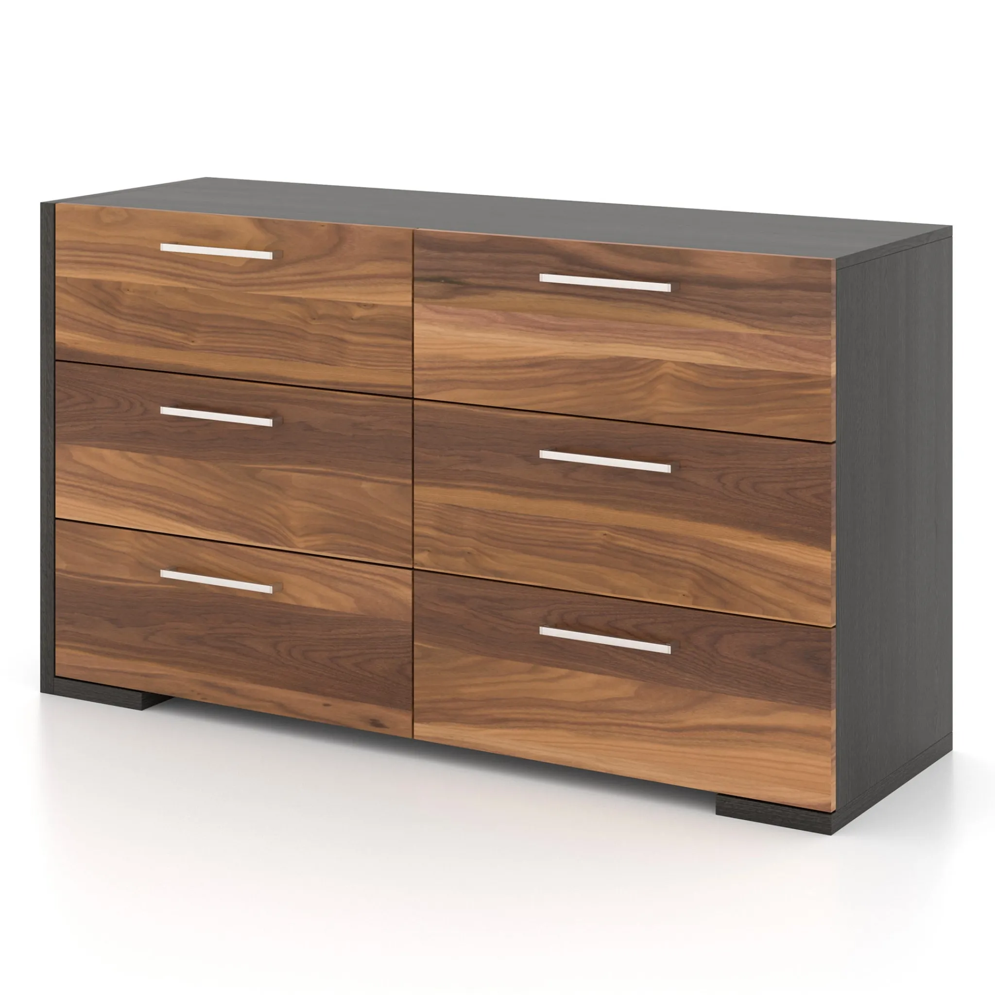 Meuble Meq 6 Drawers Chest - Slate Walnut