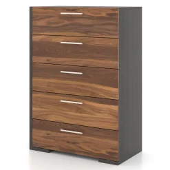 Meuble Meq Storage Furniture>5 Drawers Chest - Slate Walnut
