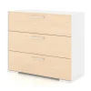 Meuble Meq 3 Drawers Chest - White Natural