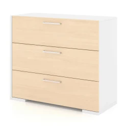 Meuble Meq 3 Drawers Chest - White Natural