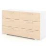 Meuble Meq Storage Furniture>6 Drawers Chest - White Natural