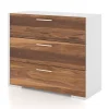 Meuble Meq Storage Furniture>3 Drawers Chest - White Walnut