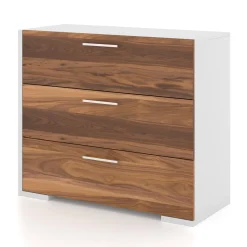 Meuble Meq Storage Furniture>3 Drawers Chest - White Walnut