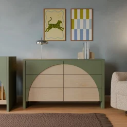 Babyletto 6 Drawers Chest Moab - Olive/Ash (Assembled)