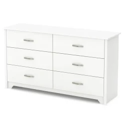 South Shore Storage Furniture>6 drawers chest white fusion