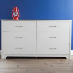 South Shore Storage Furniture>6 drawers chest white fusion