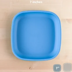 Kids Re-Play Tableware|Plates & Placemats>7" Flat Plate - Denim
