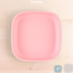 Kids Re-Play Plates & Placemats|Tableware>7" Flat Plate - Ice Pink