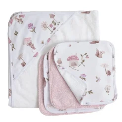 Kids Living Textiles Towels & Wipes|Towels & Wipes>5 Pieces Bath Gift Set - Mushroom House