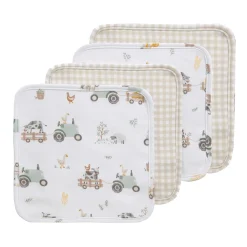 Kids Living Textiles 5 Pieces Bath Gift Set - Tractor Ride