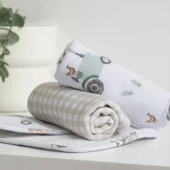 Kids Living Textiles 5 Pieces Bath Gift Set - Tractor Ride
