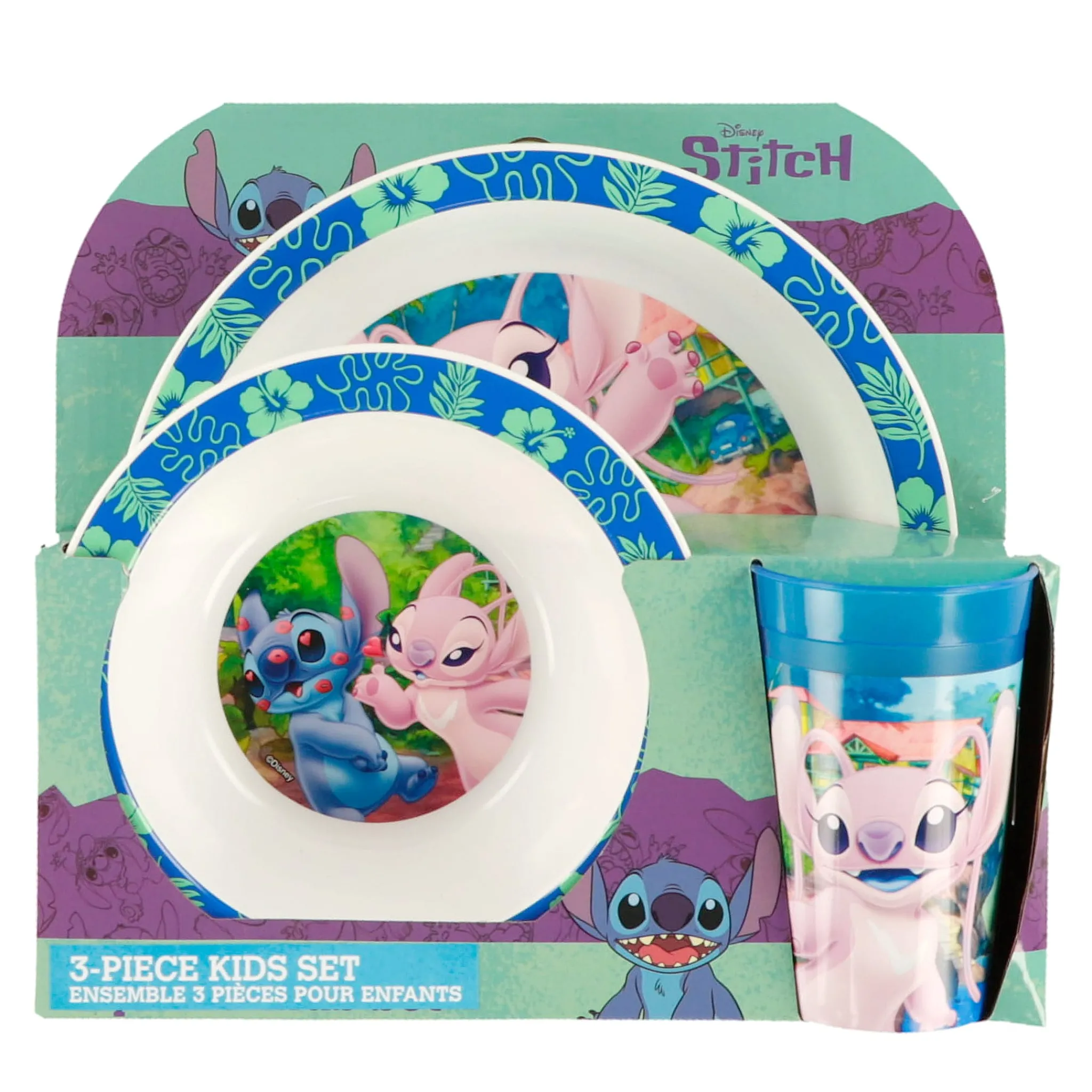 Kids Groupe Ricochet 3 Pieces Dinner Set - Stitch