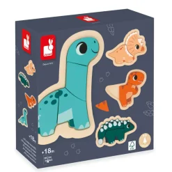 Kids Janod 4 Progressive Puzzles - Dino