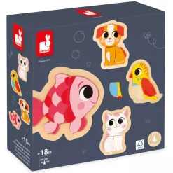 Kids Janod 4 Progressive Puzzles - Pet