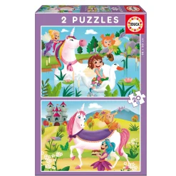 Kids Educa 2 x 20Pieces Puzzle - Unicorn Fairy