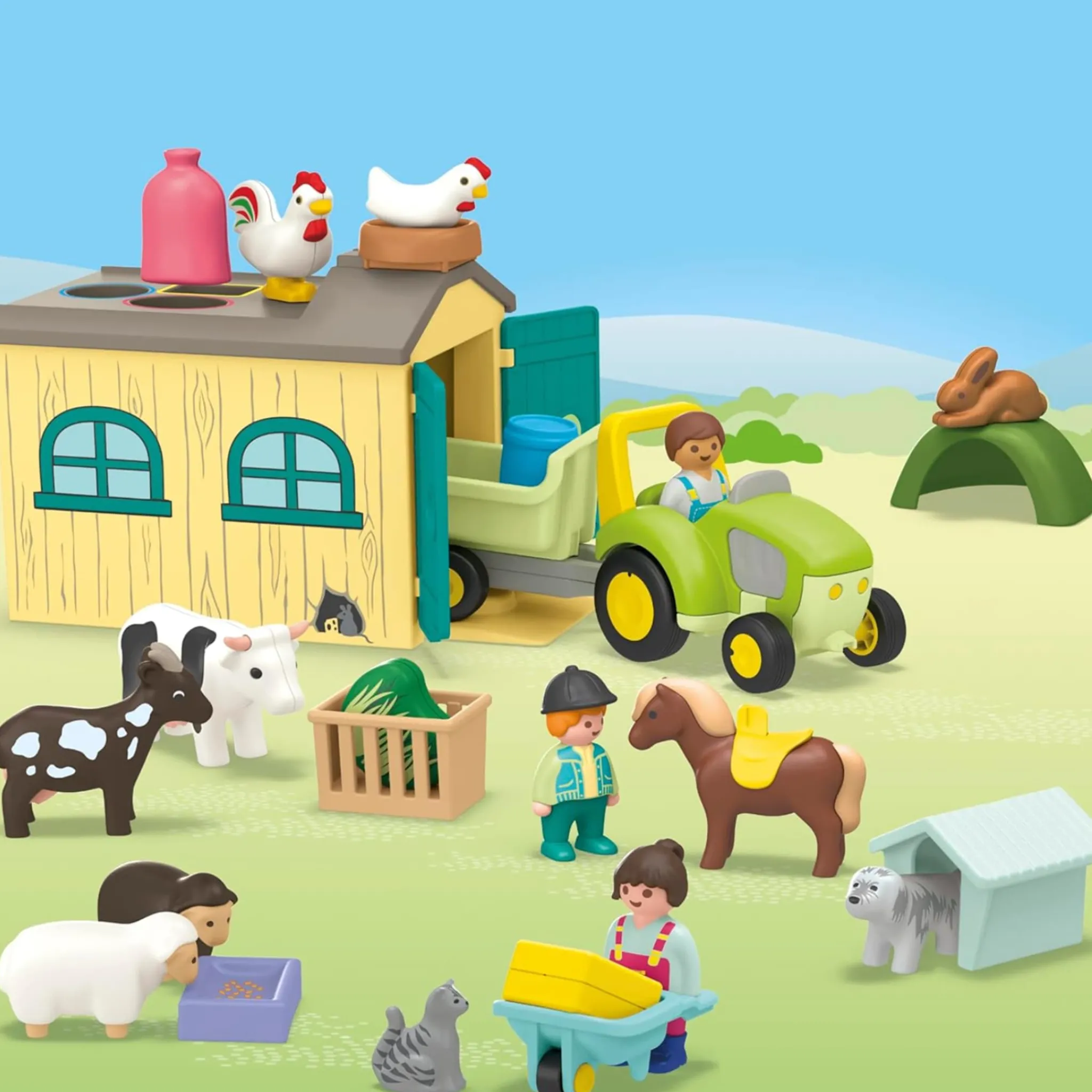 Kids Playmobil Assembly & Construction>Adventure With Tractor, Traile