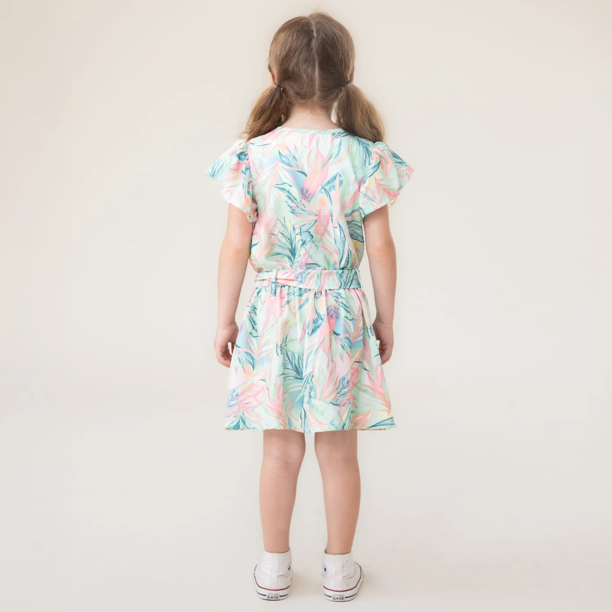 Kids Nano Aloha Belted Dress 2-12