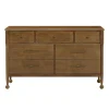 Namesake Storage Furniture>Alouette 7-Drawer Assembled Dresser - Natural Walnut