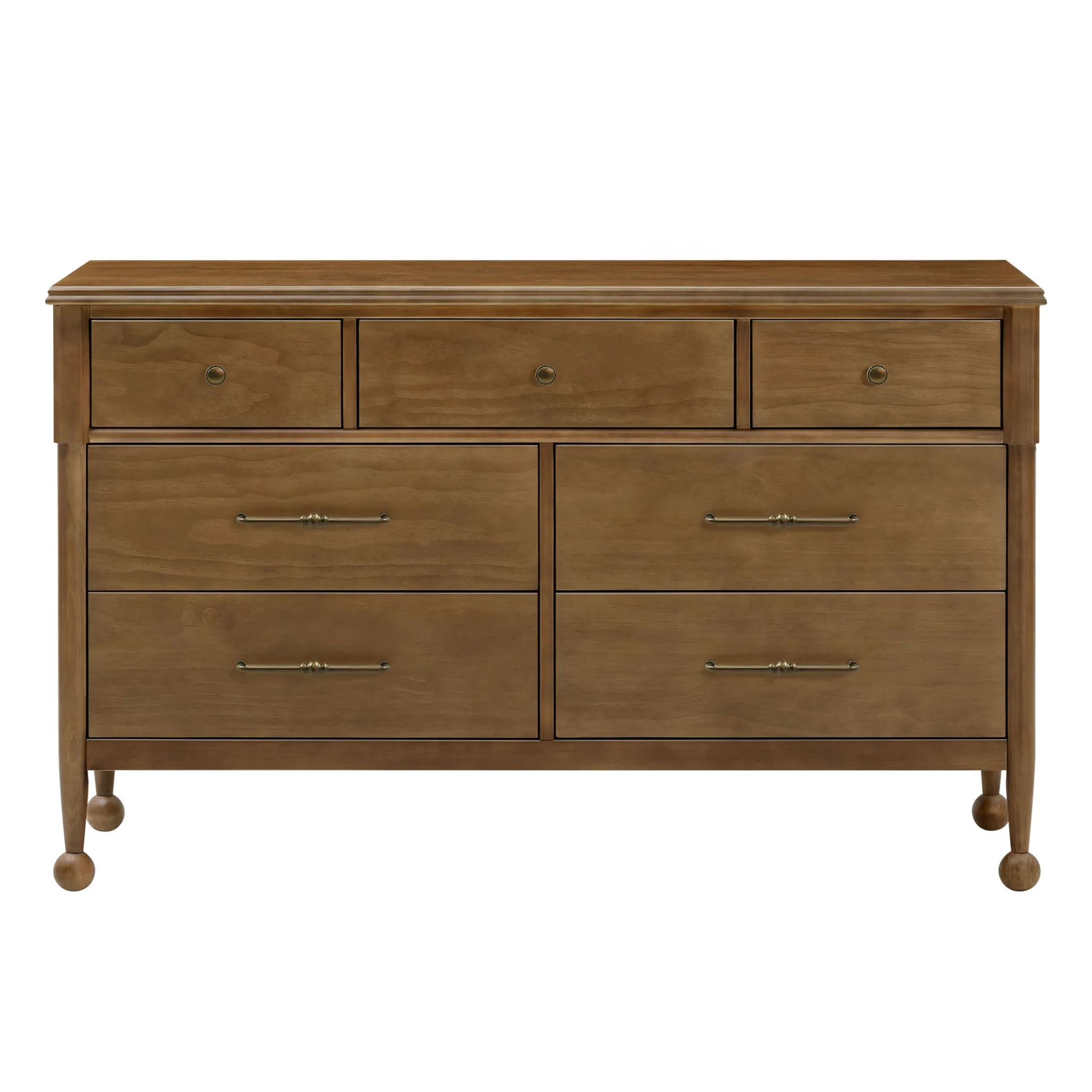 Namesake Storage Furniture>Alouette 7-Drawer Assembled Dresser - Natural Walnut