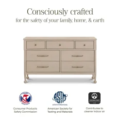 Namesake Alouette 7-Drawer Assembled Dresser - Washed Pine