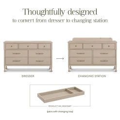 Namesake Alouette 7-Drawer Assembled Dresser - Washed Pine