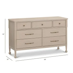 Namesake Alouette 7-Drawer Assembled Dresser - Washed Pine