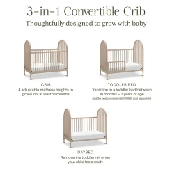 Namesake Alouette 3-in-1 Convertible Spindle Crib - Washed Pine
