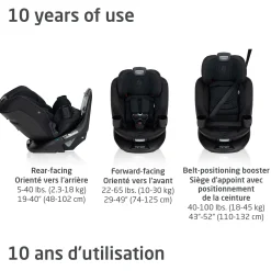 Kids Maxi-cosi Andi 360° Rotating All-in-One Car Seat- Authentic Black