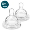 Philips Avent Bottles & Nipples|Breastfeeding>Anti-colic Flow 4 Nipples 6m+ (2)