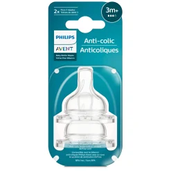 Philips Avent Anti-colic Flow 3 Nipples 3m+ (2)