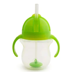 Kids Munchkin Any Angle™ Click Lock Weighted Straw Trainer Cup 7oz - Green