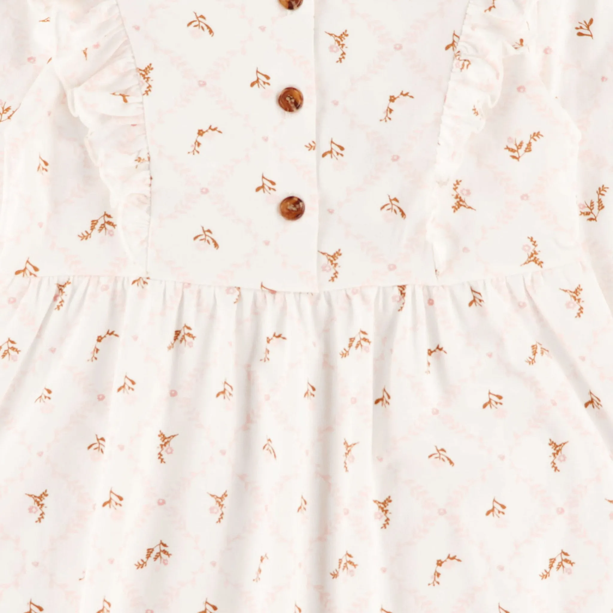 Kids Chat Botte Dresses & Rompers>AOP Flowers Poetry Dress 2-8