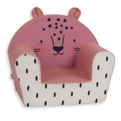 CLÉMENT Armchair with ears - Leopard Pink
