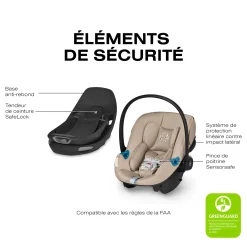 Kids Cybex Aton G Swivel Car Seat - Moon Black