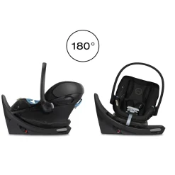Kids Cybex Aton G Swivel Car Seat with Sensorsafe - Moon Black
