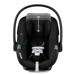 Kids Cybex Aton G Swivel Car Seat with Sensorsafe - Moon Black