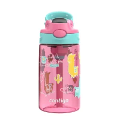 Kids Contigo Tableware|Bottles & Insulated Bottles>Aubrey Leak-Proof Spill-Proof Water Bottle - Azalea Jade Llama 14 oz
