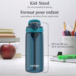 Kids Contigo Aubrey Leak-Proof Spill-Proof Water Bottle - Blueberry & Juniper 20 oz