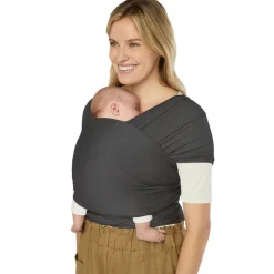Ergobaby Outdoors & Travel|Baby Carriers>Aura Wrap Sustainable Knit - Soft Black