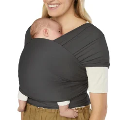Ergobaby Outdoors & Travel|Baby Carriers>Aura Wrap Sustainable Knit - Soft Black