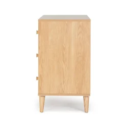 Dadada Baby Austin 3-Drawer Dresser - White / Red Oak