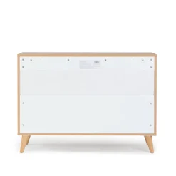 Dadada Baby Austin 3-Drawer Dresser - White / Red Oak