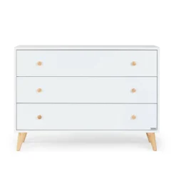 Dadada Baby Storage Furniture>Austin 3-Drawer Dresser - White / Natural