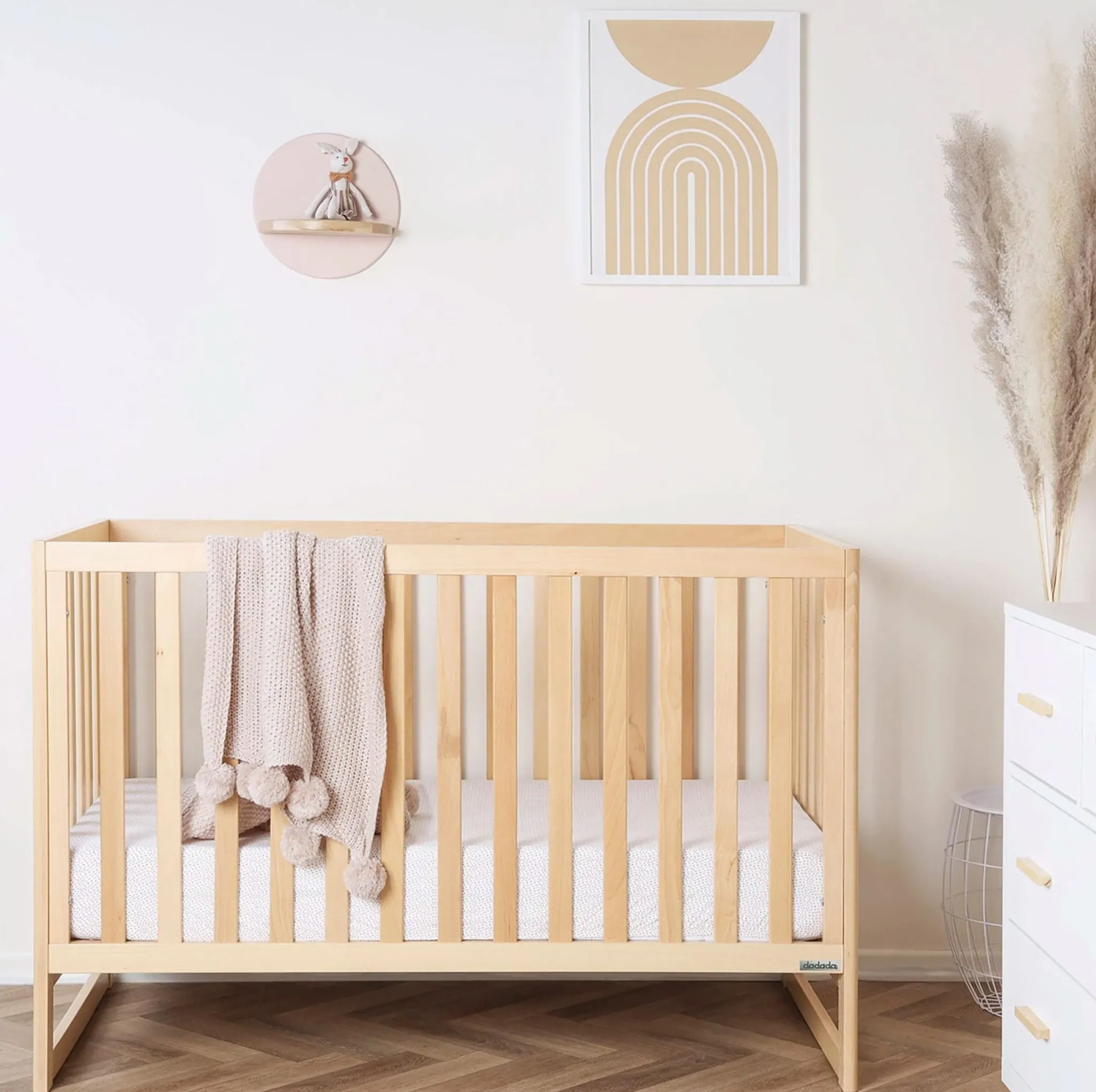 Dadada Baby Austin 3-In-1 Convertible Crib - Natural