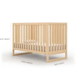 Dadada Baby Austin 3-In-1 Convertible Crib - Natural